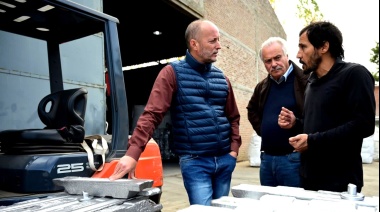 Insaurralde recorrió obras en Roque Pérez y destacó el trabajo del Chinchu Gasparrini