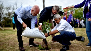 Cumbre C40: Larreta plantó árboles con alcaldes extranjeros en la Reserva Ecológica