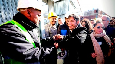 Kicillof inauguró obras en Morón e insistió con el Estado presente como su forma de hacer política