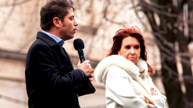 Kicillof y un gesto de apoyo a Cristina: repudió la ficha limpia y afirmó que el proyecto busca proscribirla