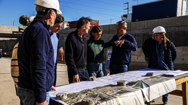 Cascallares y Katopodis recorrieron obras en Almirante Brown