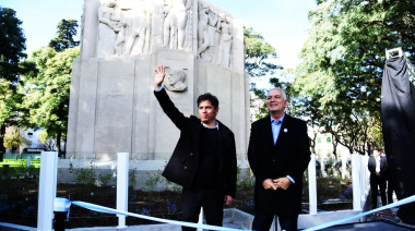 Alak y Kicillof reinauguraron las obras de la histórica Plaza Rocha en La Plata