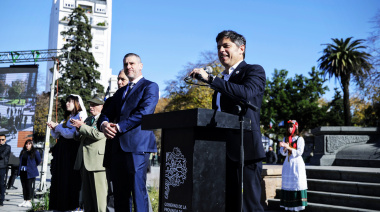 Kicillof y Alak inauguraron las obras de remodelación de Plaza Italia en La Plata