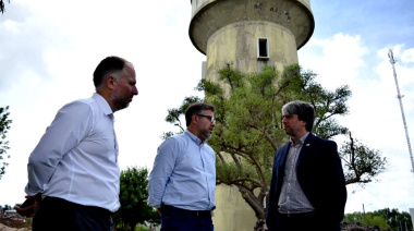 Hourcade recibió al presidente de ABSA y recorrieron obras para mejorar el servicio en Magdalena