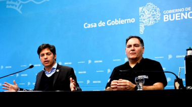 Kicillof reunió a intendentes opositores y oficialistas para firmar el Fondo de Fortalecimiento de Seguridad