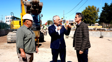 Obras en La Plata: Alak y Katopodis supervisaron los avances del puente del Arroyo El Gato