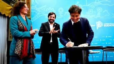 Kicillof firmó con UNICEF convenios para fortalecer los derechos de la niñez
