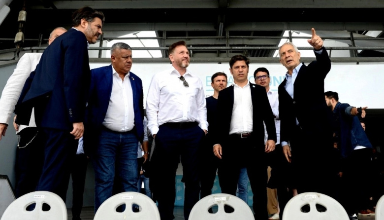 Chiqui Tapia y Kicillof avanzan con el plan de convertir al Estadio Único de La Plata en la "casa de la Selección"