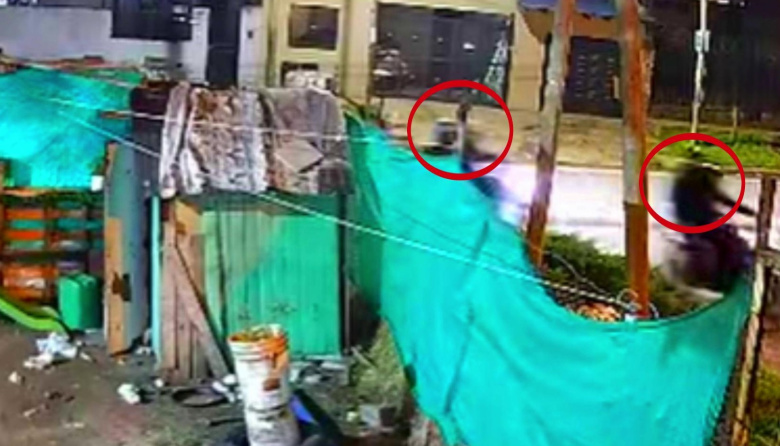 Manada de ladrones persiguieron a motociclista y le robaron todo al amanecer