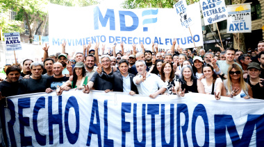Kicillof movilizó al Movimiento Derecho al Futuro a la marcha de la CGT contra la Reforma Laboral