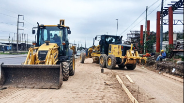 Junto al gobierno bonaerense, Almirante Brown avanza con la construcción de nuevas colectoras sobre la Ruta 4