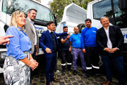Cascallares y Kicillof sumaron una nueva flota y kits para emergencias climáticas en Almirante Brown